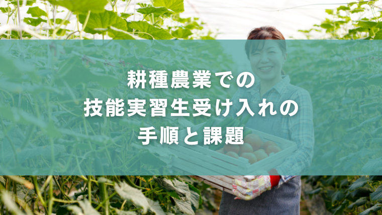 耕種農業での技能実習生受け入れの手順と課題