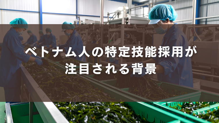 ベトナム人の特定技能採用が注目される背景
